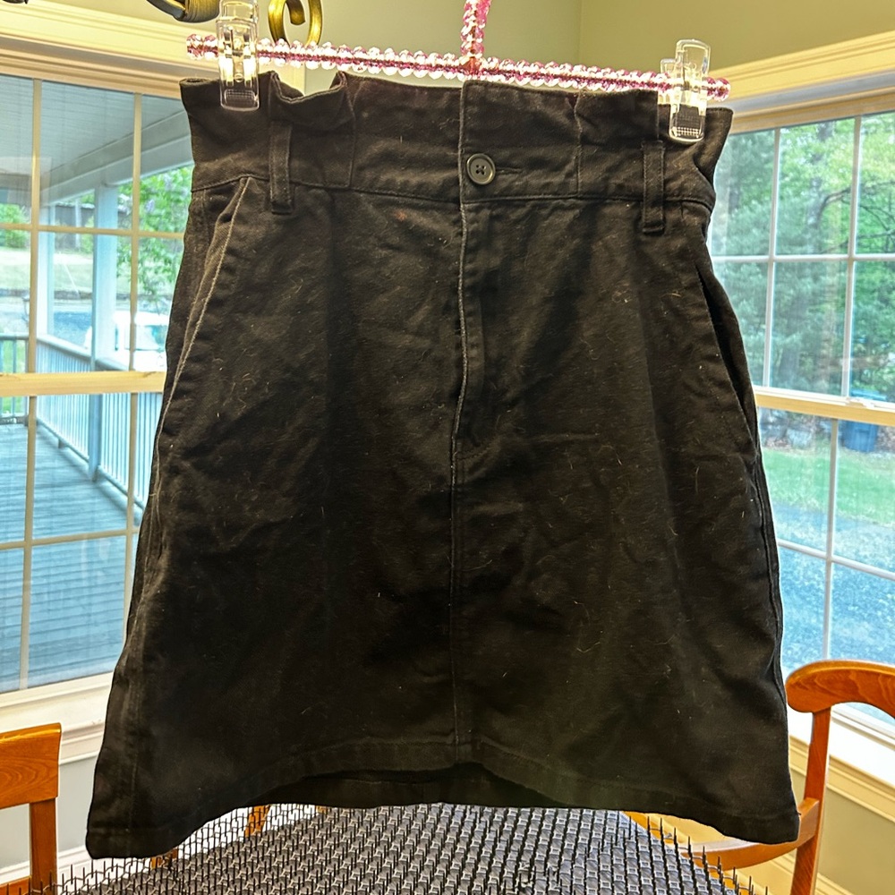 Black Jean Skirt
